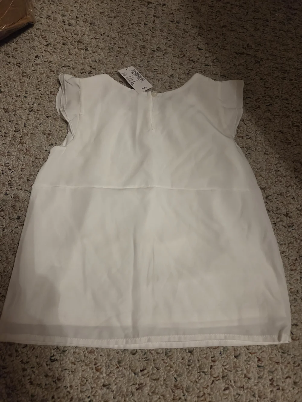 The Children's Place White Flutter Sleeve Blouse